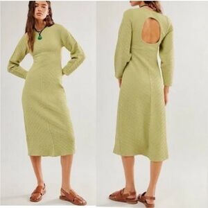 Free People Gabby Seamless Green Dress M L
